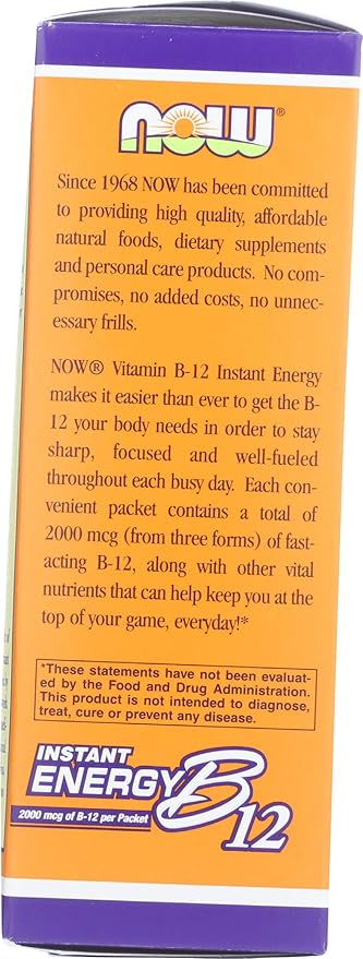 Now Foods B-12 Instant Energy Packets 75 Sobres miniatura 5