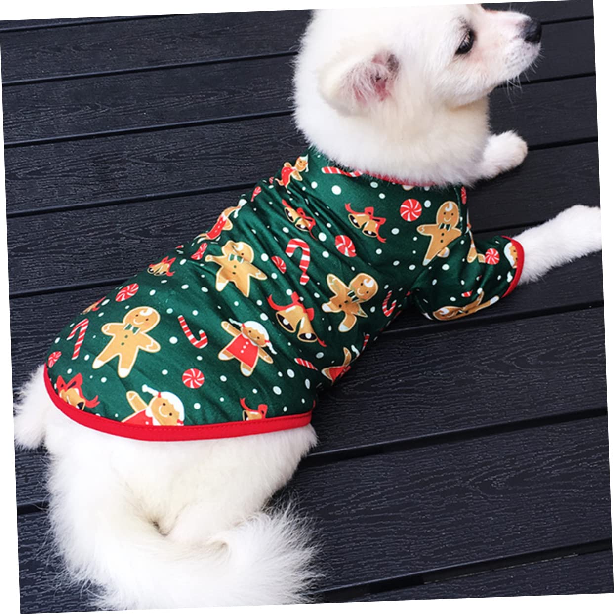 HMJGDHX 2 Pezzi Costume Natalizio per Animali Domestici Vestiti in Cotone vestibilità Comoda Facile da Mettere per Cani di Piccola Taglia per Vestire Il Tuo Animale Domestico in Vacanza