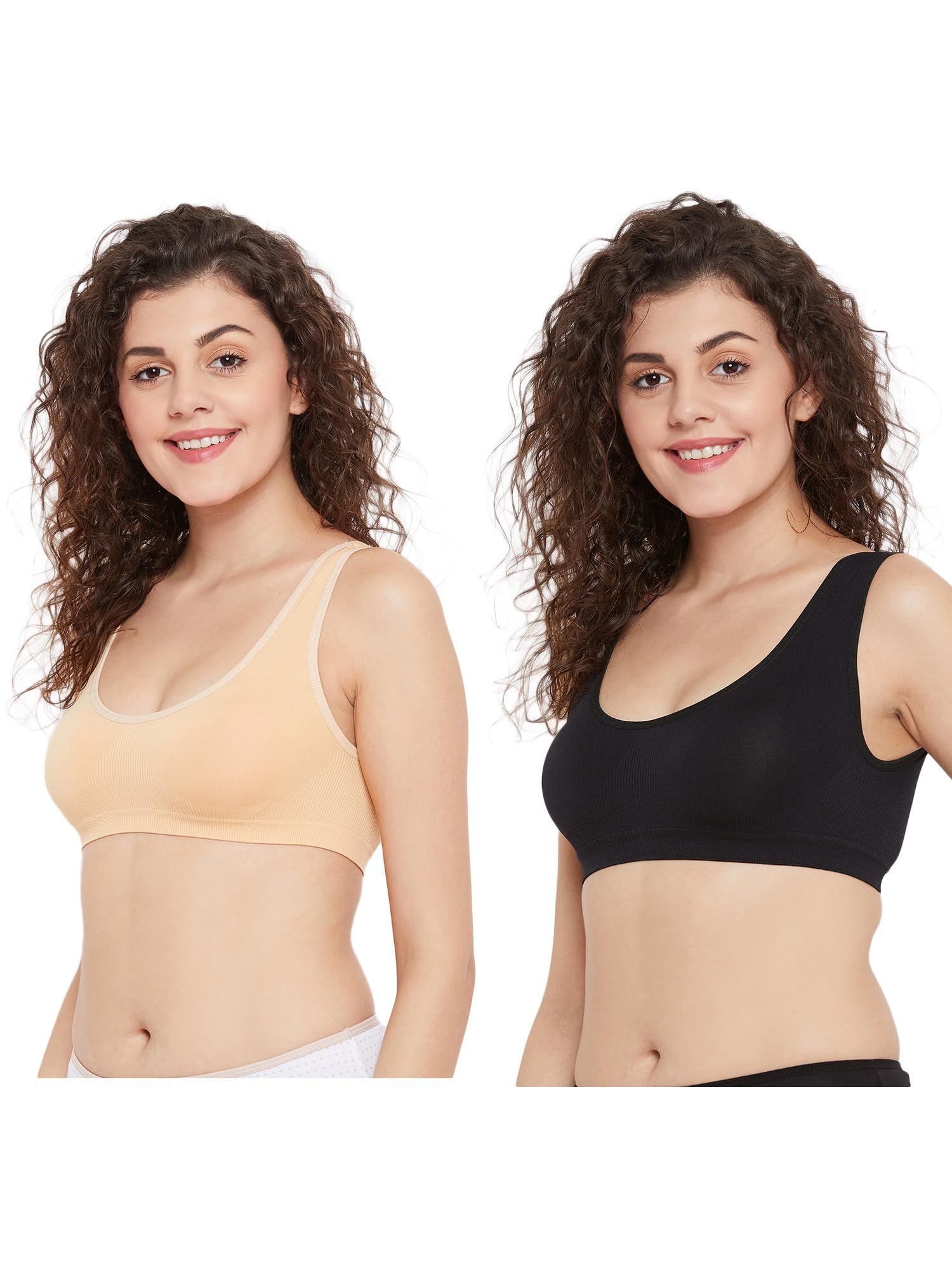 secrets by zerokaata ZeroKaata Pack of 2 Sports Bra Set for Women Non Padded Combo | Full Coverage Sports Bra for Women Non Padded-picture-12