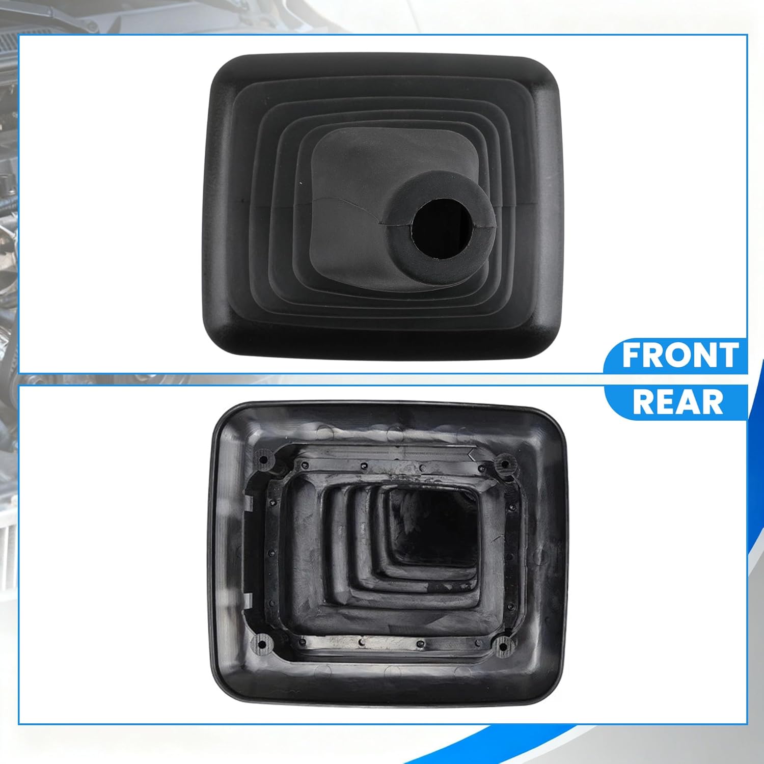 Manual Shifter Rubber Boot & Mounting Bracket Compatible with Ford F150 F250 F350 Bronco 1990-1997 Manual Transmission Gear Shifter Boot Replace F5TZ7277BA
