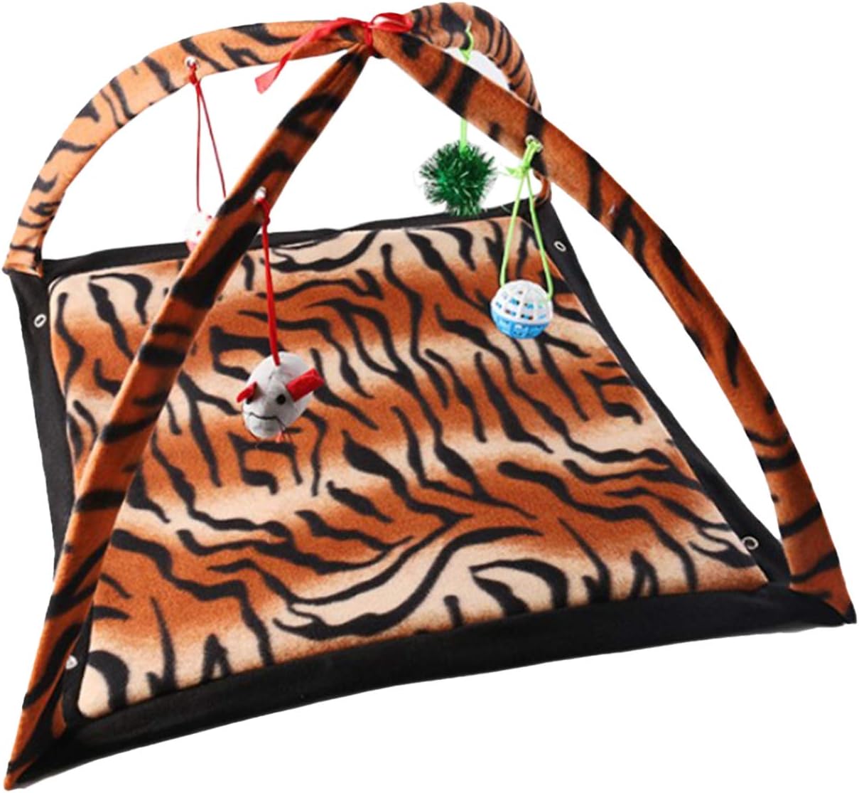 Cat Activity Center, Tiger Pattern Kitten Play Mat, Cat Activity Center