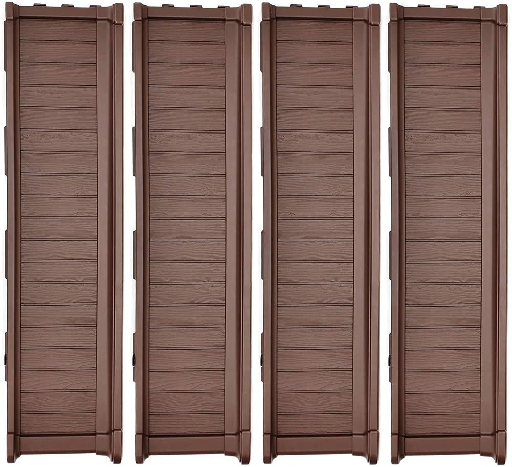 Modern Home Raised Garden Bed Kit - Stackable Modular Flower/Planter Kit (4'x4' Brown, Single)