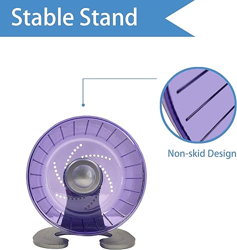 Vista 27 de Petest Rueda de ejercicio para hámster, ruedas giratorias silenciosas, diámetro de 6.7 pulgadas, color verde