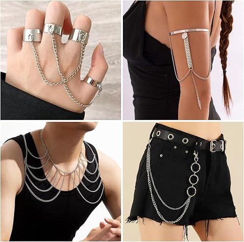 Miniatura 4 de Pandahall - Cadena de cable de acero inoxidable 304 de 32.8 pies de 0.157 x 0.118 x 0.039 in para hacer joyas