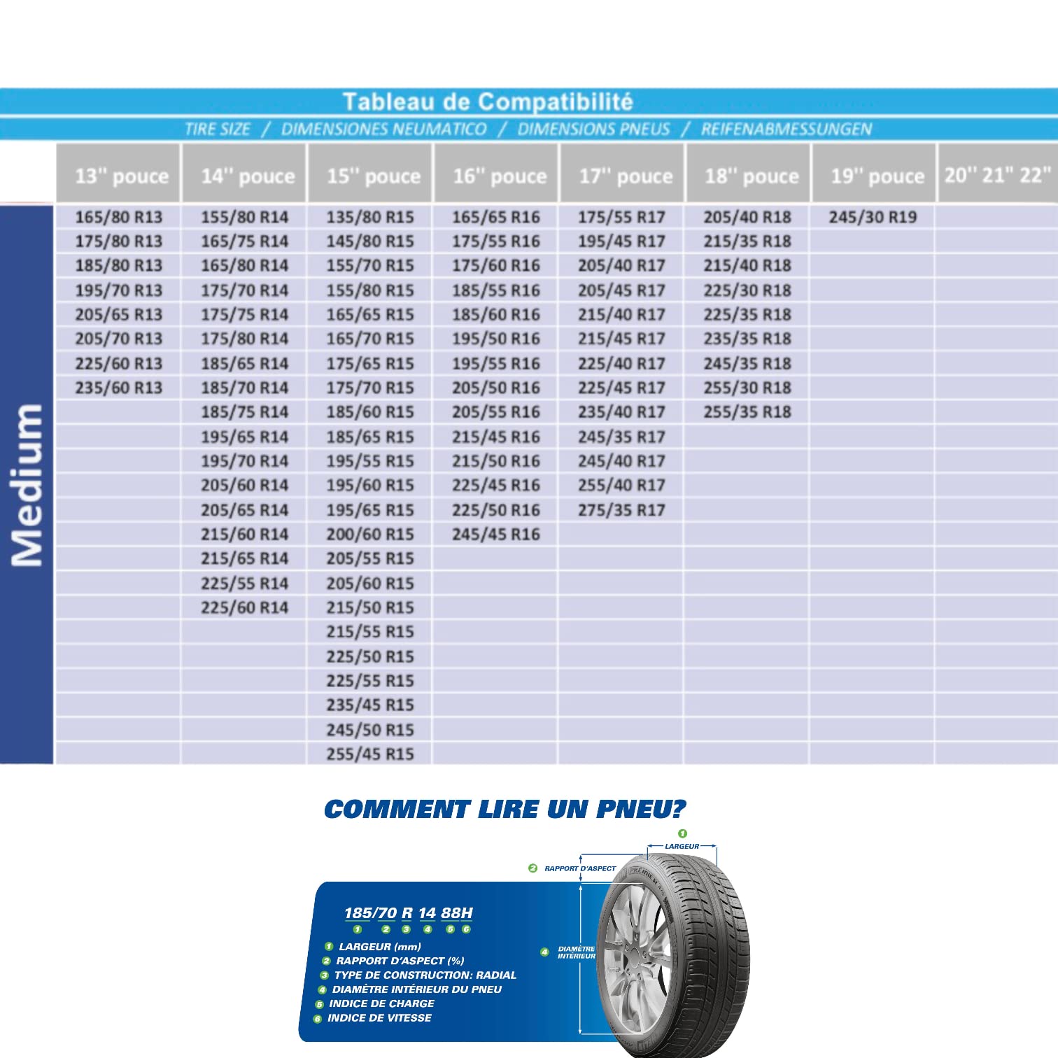 Snow Tire Socks for All Tire Sizes, Tire chains alternative, Car Tire Socks, Tire chains alternative, Mountain Law Compliant, Anti-Slip Traction, Easy Installation | High Performance (MEDIUM)