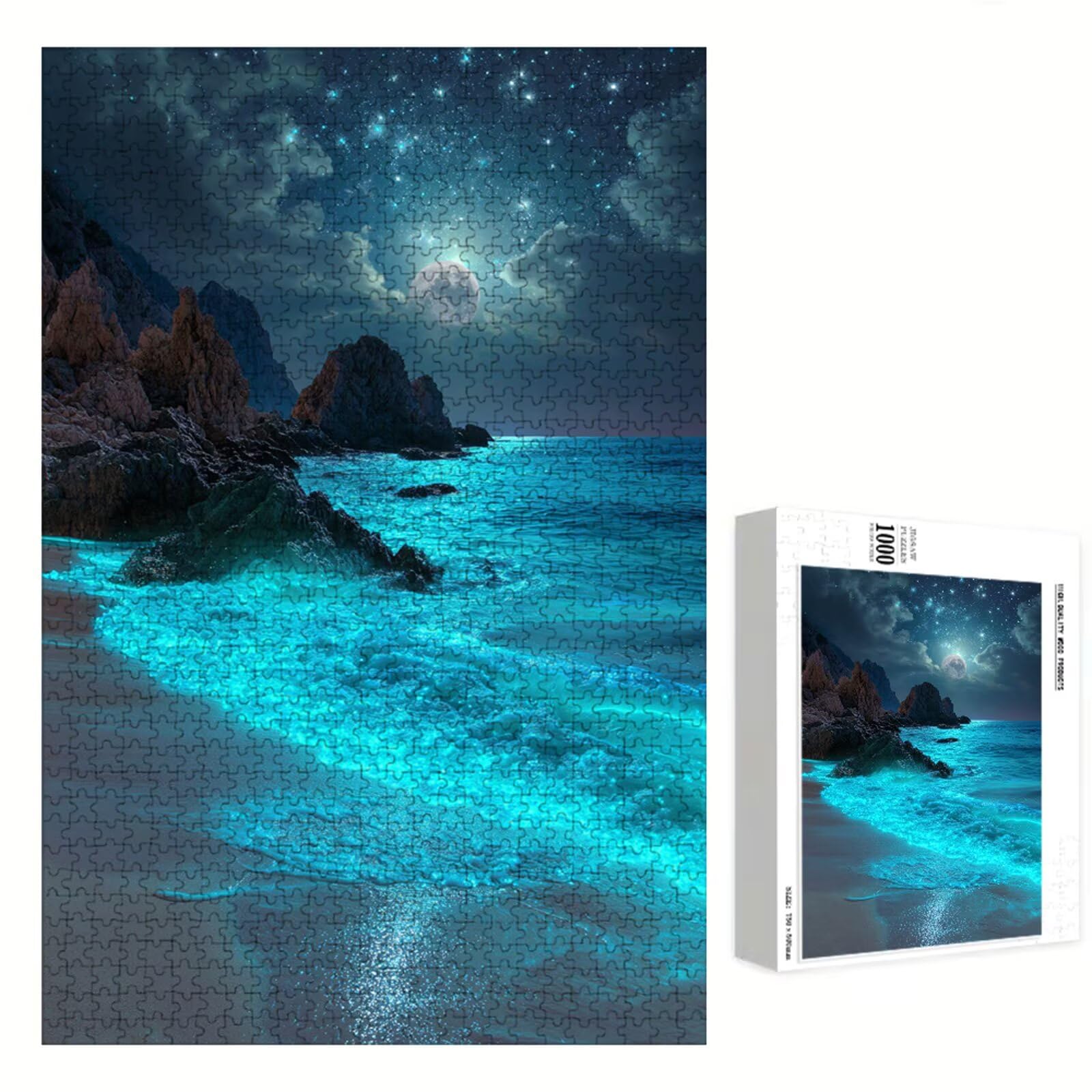 Puzzle Adulti - Oceano & Sogno - 1500 Pezzi Fabbricazione in Legno Robusto - Decorazione Murale con Poster - Prodotto Riservato ad Adulti e 14 Anni in Su (87x57cm) P3#1078