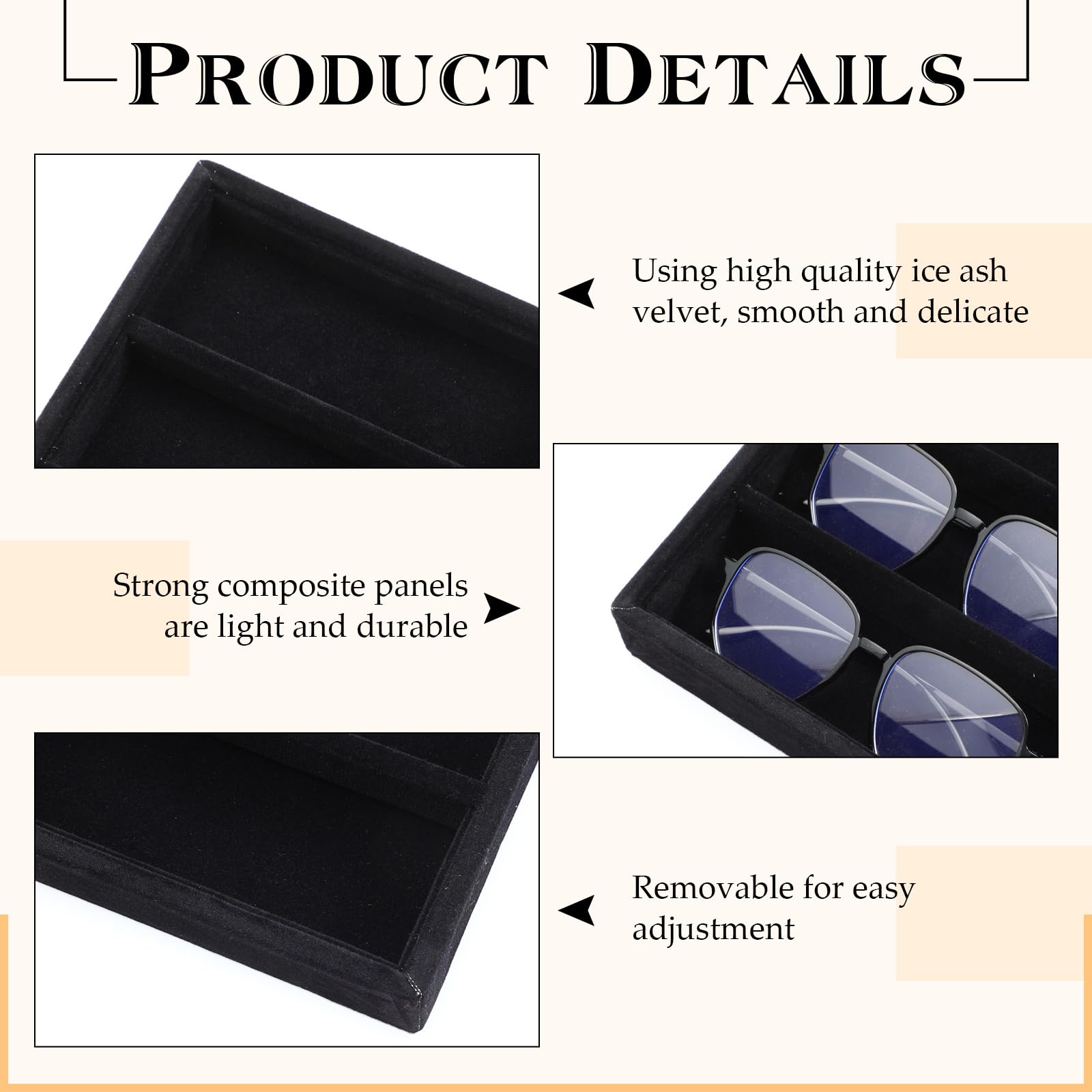 10 Grid Stackable Sunglasses Organizer Tray Eyewear Watch Jewelry Display Amazon.com: JETEHO 2 Pack Sunglasses Organizer Storage  main image 4
