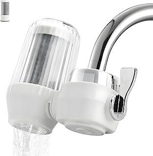 Filtre à Eau de Robinet Double Fonction | Purificateur d'Eau pour Cuisine & Salle de Bain, Réduction du Chlore, des Métaux Lourds et des Odeurs – Installation Facile Sans Outil