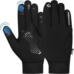 WESTWOOD FOX Guantes de ciclismo de invierno para pantalla táctil, resistentes al viento, para hombres y mujeres, térmicos, antideslizantes, forro polar cálido para senderismo, conducción, escalada, equitación y esquí