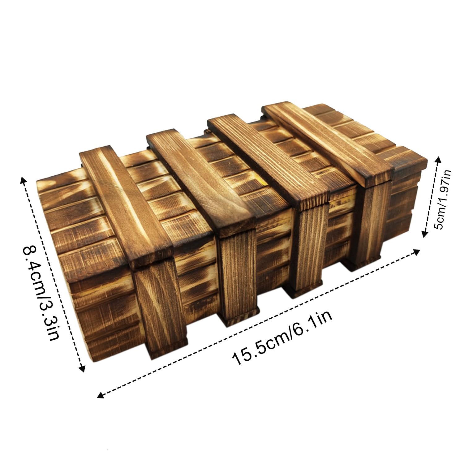 Confezione regalo in legno Nizirioo, 2 pezzi, scatola regalo magica per regali in denaro, con 2 scomparti sicuri, grande enigma per regali in denaro, buoni, gioielli, gioco d'azzardo