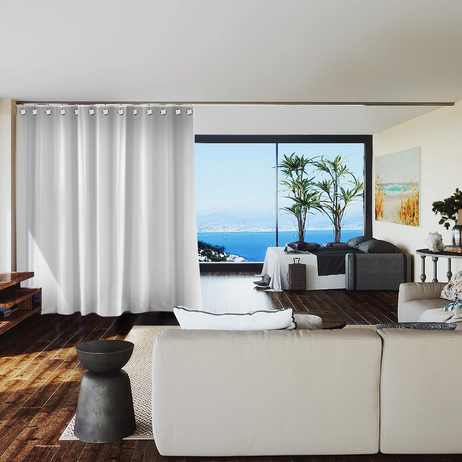 Room/Dividers/Now Premium Room Divider Curtain, 7ft Tall x 4ft Wide (Natural White) Premium