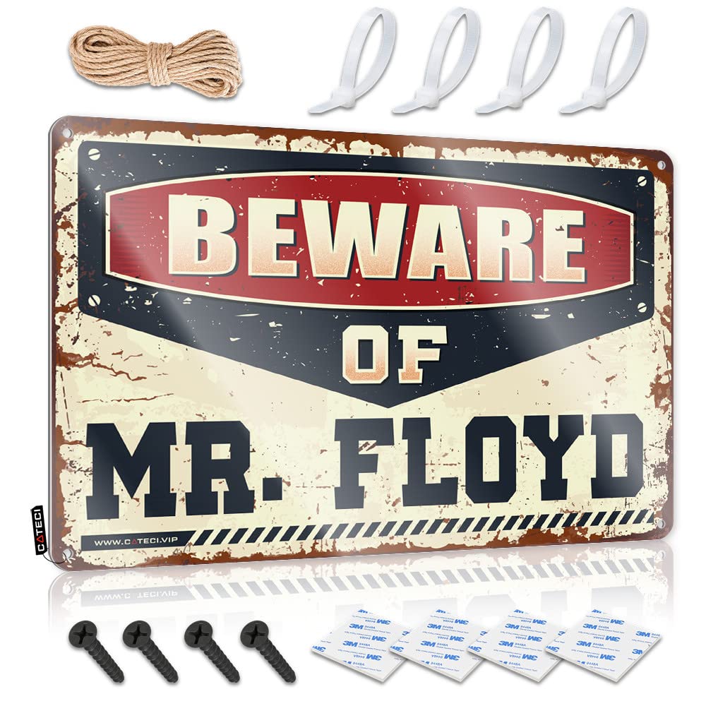 Tin Metal Sign Birthday Tall Beware Of Mr. Floyd For Farmers - Statue Customizable(30X40CM)