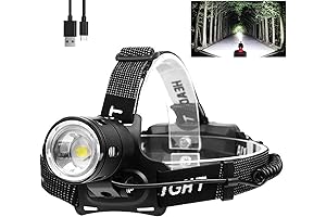 [3-pack] 30000 Lumen Headlamp Set, 50000 Actual Lumens, Rechargeable Headlight