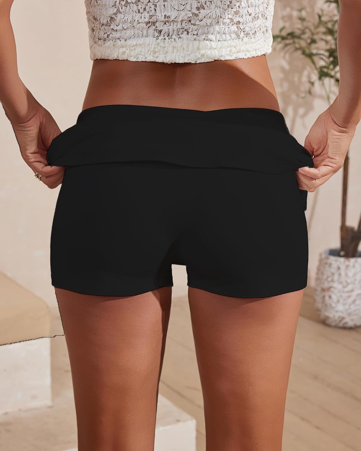 Micro Skirt with Shorts Underneath Women's Low Rise Stretchy Mini Skorts Y2K Going Out Club Party Outfits - Image 2