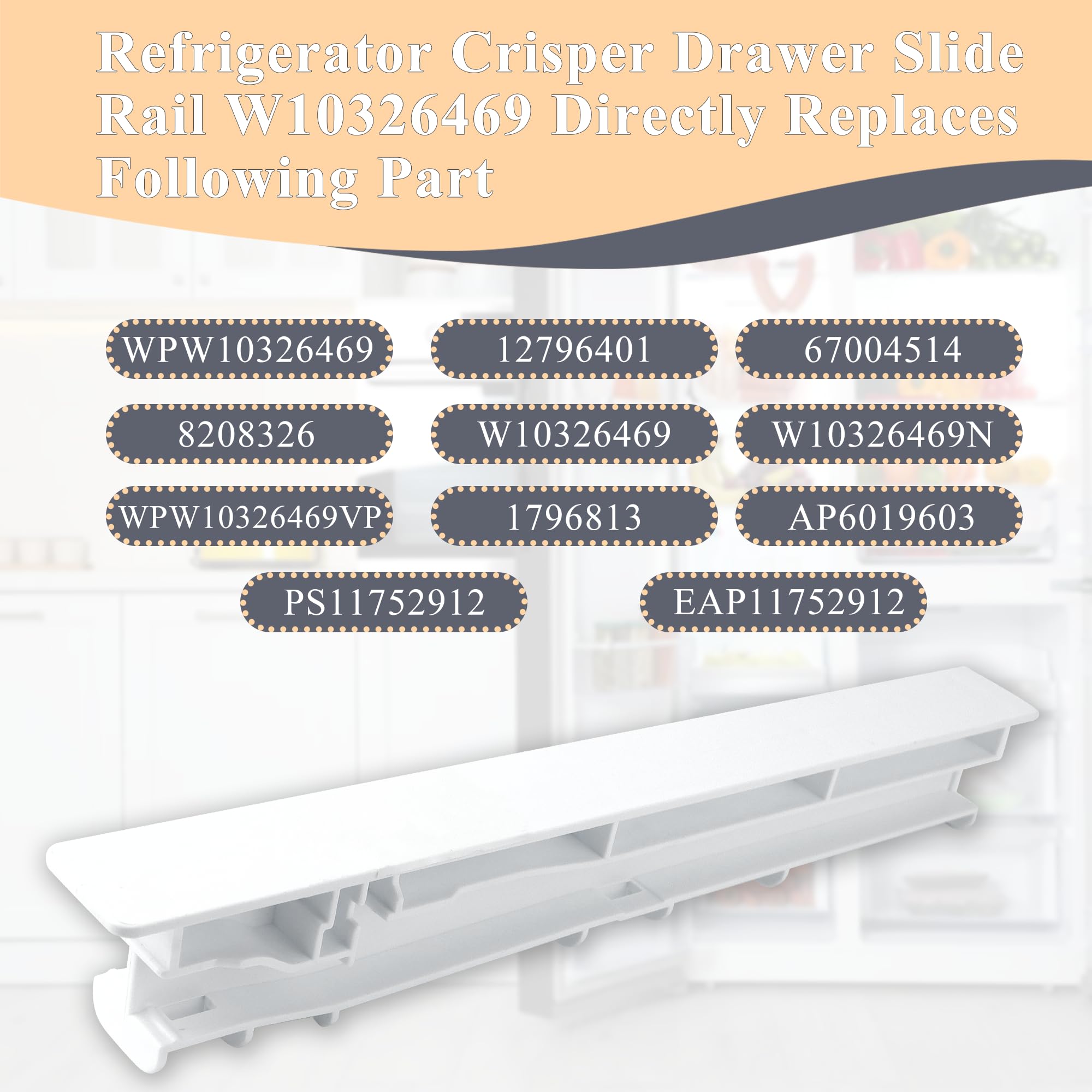 Amazon.com: W10326469 Center Drawer Slide Rail fit for Whirlpool