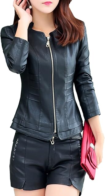 simple leather jacket womens
