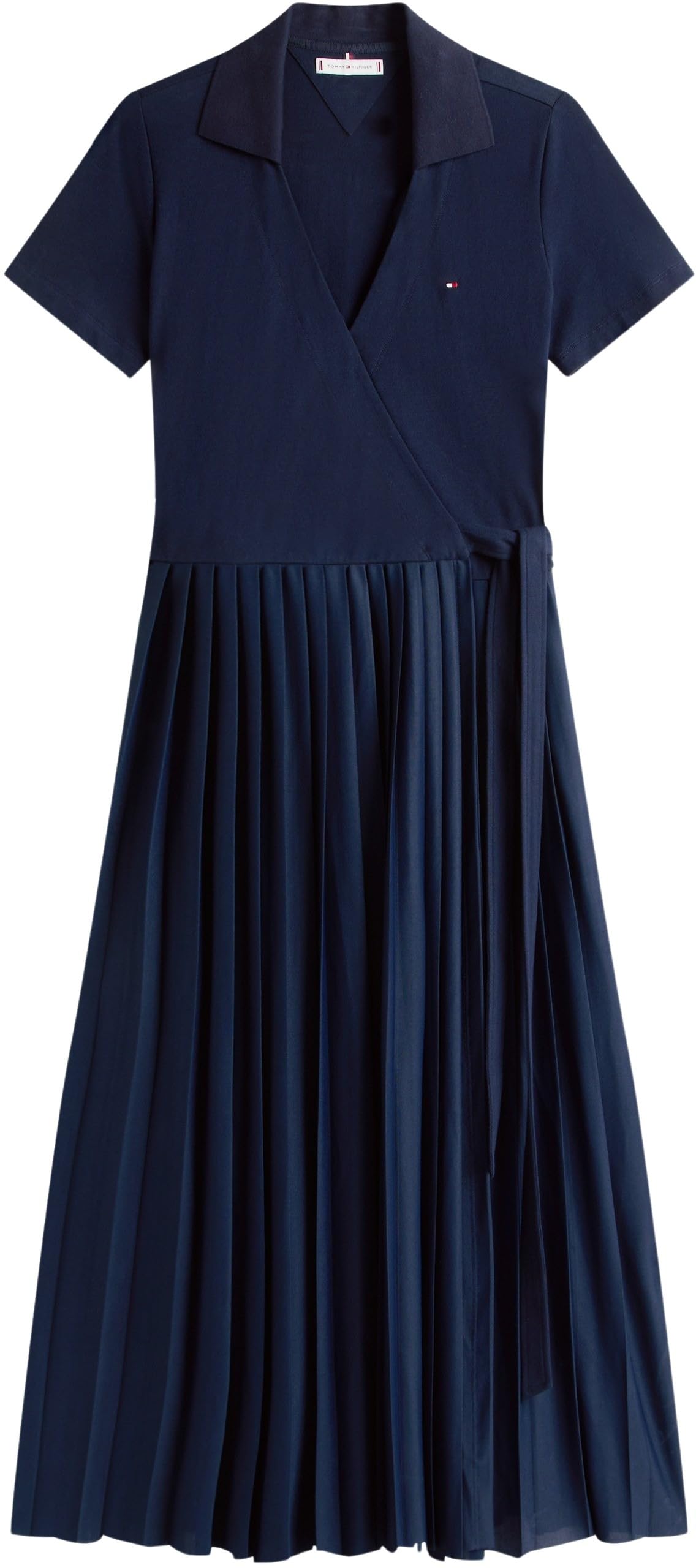 Tommy Hilfiger 1985 Pleated Wrap Polo DRS Ww0ww45733 Robe Portefeuille Femme (Lot de 1)