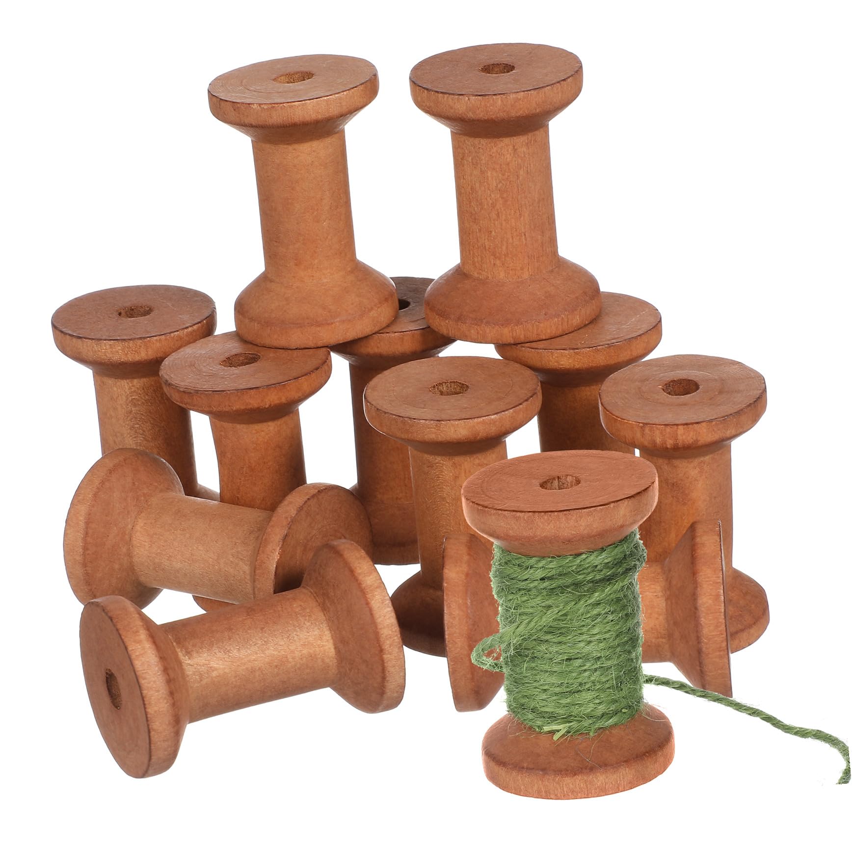 STOBOK 100pièces Spools Bois pour Fil à Broder Vides pour Couture Et Artisanat Support Pratique Bois