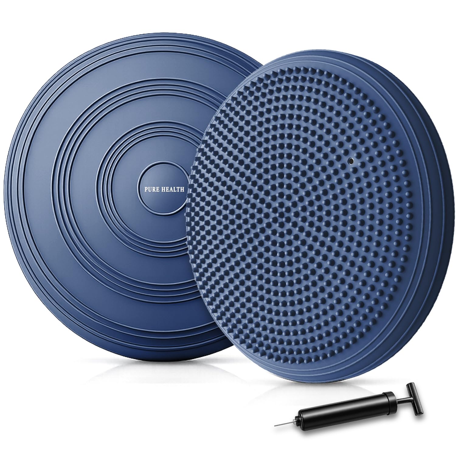 Wobble Balance Cushion Board for Fitness Exercise core workout, Relief Bank Pain, Sensory Cushion for Chair - Stability Rehab Seat Improve Sitting Posture – Adults or Children (Dark Blue)