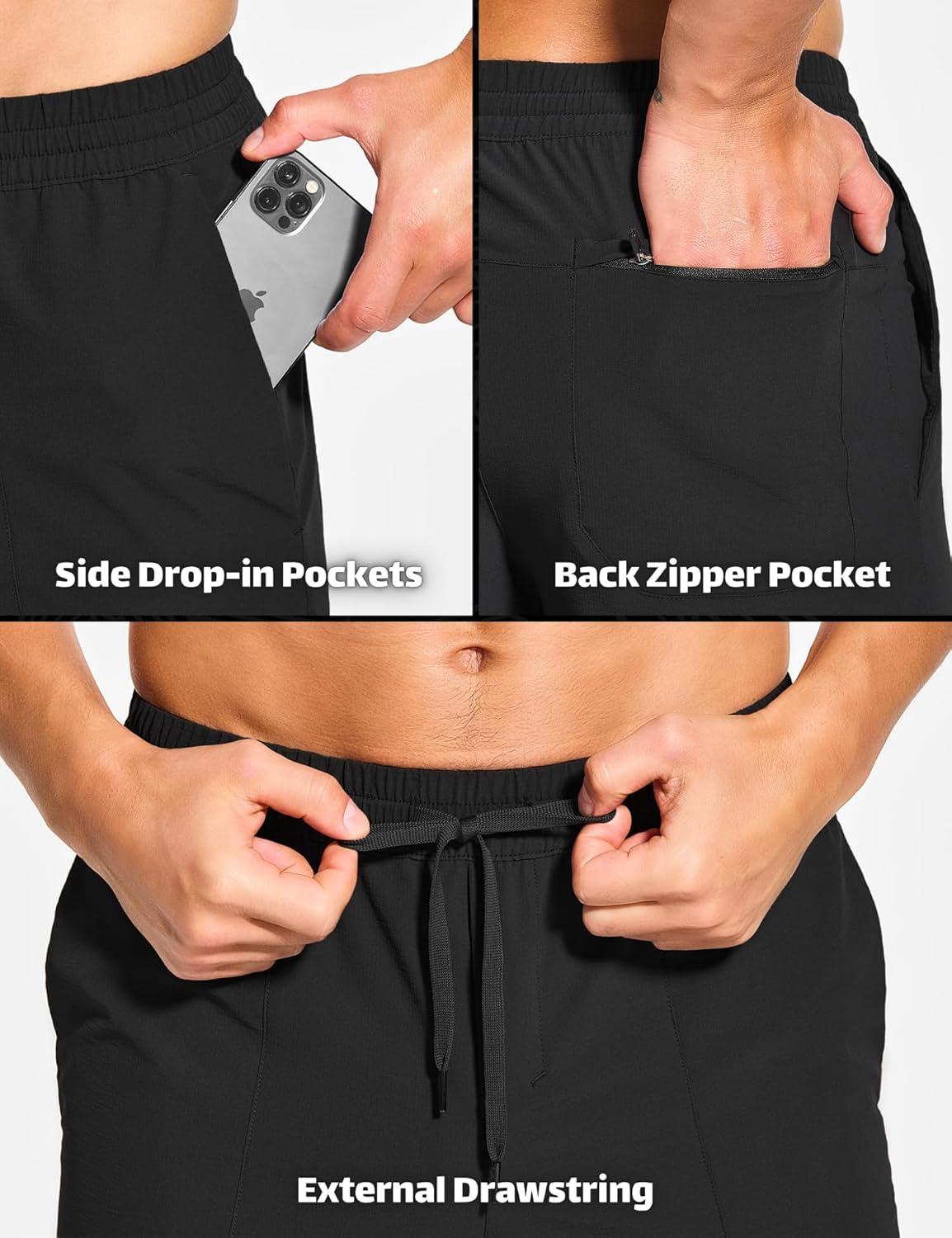 DEMOZU Men's 5" Unlined Workout Shorts - Quick Dry Nylon Athletic & Casual Shorts with Pockets for Gym, Training & Daily Wear - Image 5