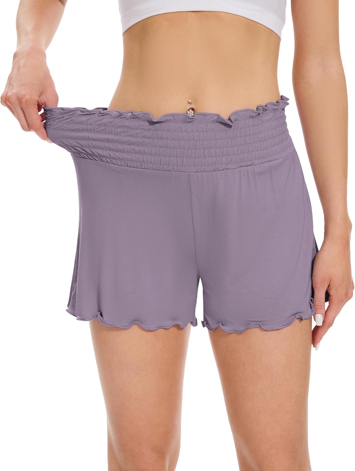 WiWi Viscose from Bamboo Pajama Shorts for Women Soft Sleep Boxers High Waisted Lounge Short Pj Bottoms S-XXL - Image 4