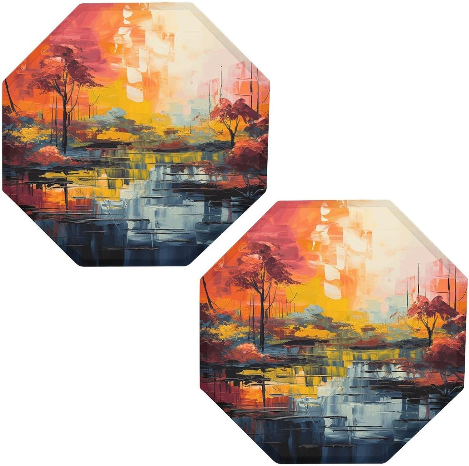 Ctagon Metal Sign for Home, Modern Display Plate for Kitchen, Colorful Painting Plates Accent Hanging Wall Decorations 3PCS for Living Room, Bedroom, Hallway, Hotel