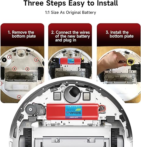 Miniatura 5 de Batería robótica de repuesto para Xiaomi Mijia Roborock S5 S6 S50 S51 S55 Xiaowa E20 E25 E35 Series