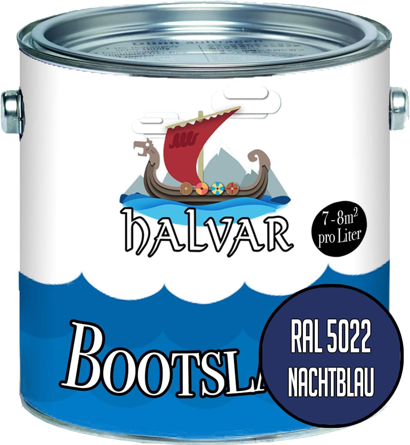 Halvar 2-K zijdemat jachtlak wit/grijs/zwart RAL 9001-9018 bootlak voor