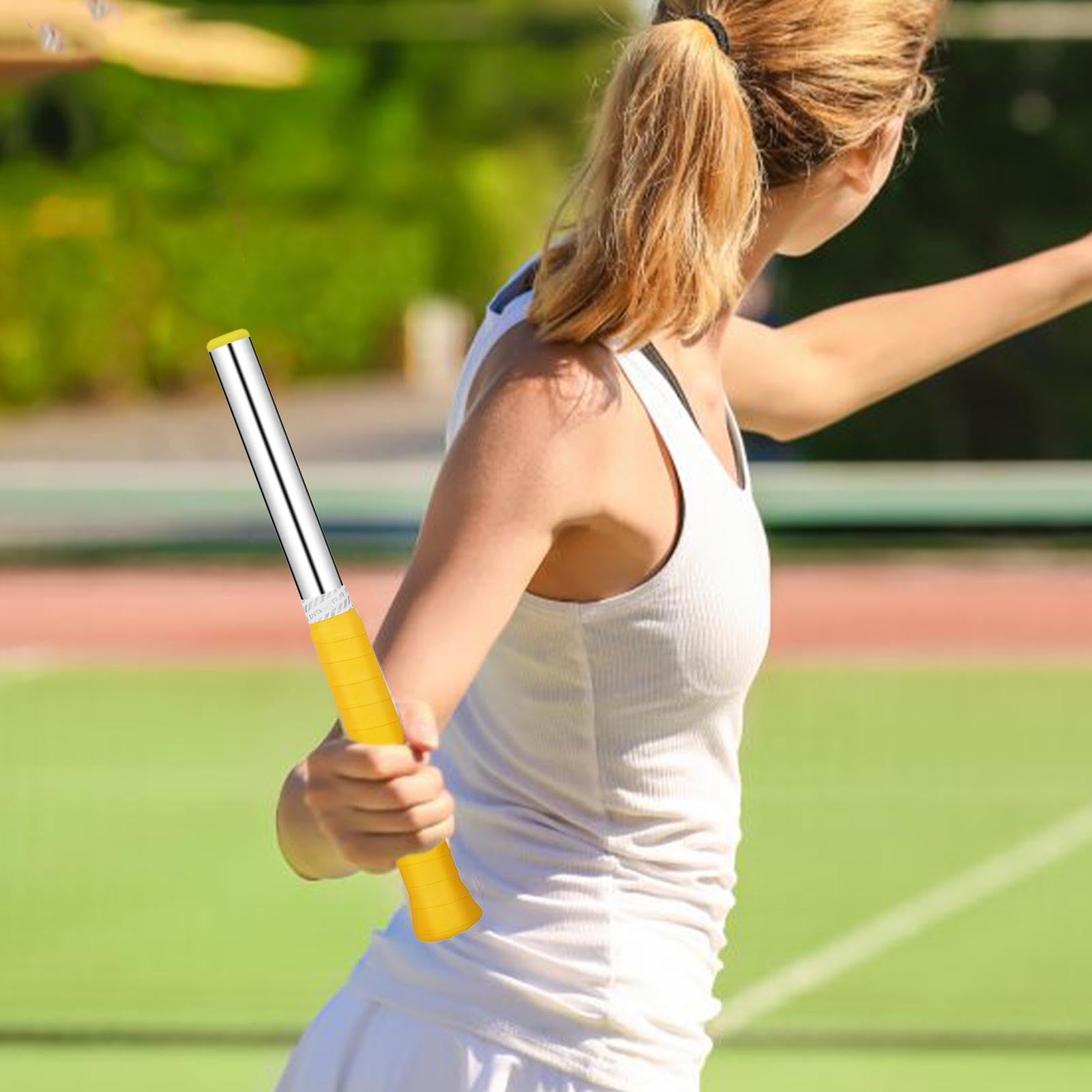 Badminton Swing Trainer | Strumento di allenamento per badminton con suono | Accessori da badminton, strumento di pratica per principianti e professionisti, migliora l'oscillazione e la precisione