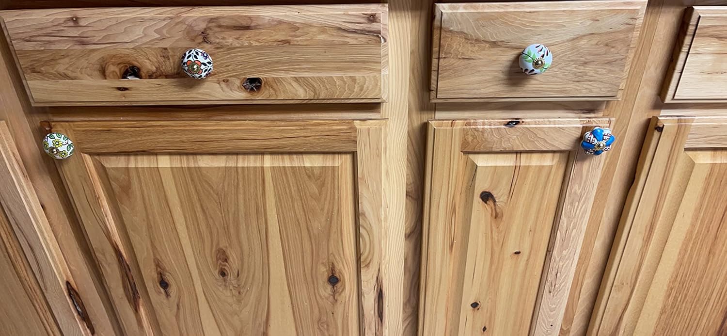 Craft Trade Ceramic Cabinet & Drawer Knobs – Decorative Kitchen Cabinet Hardware, Cupboard & Dresser Knobs – Handcrafted Furniture Pull Handles, Round Design (Colorful, Set of 30)