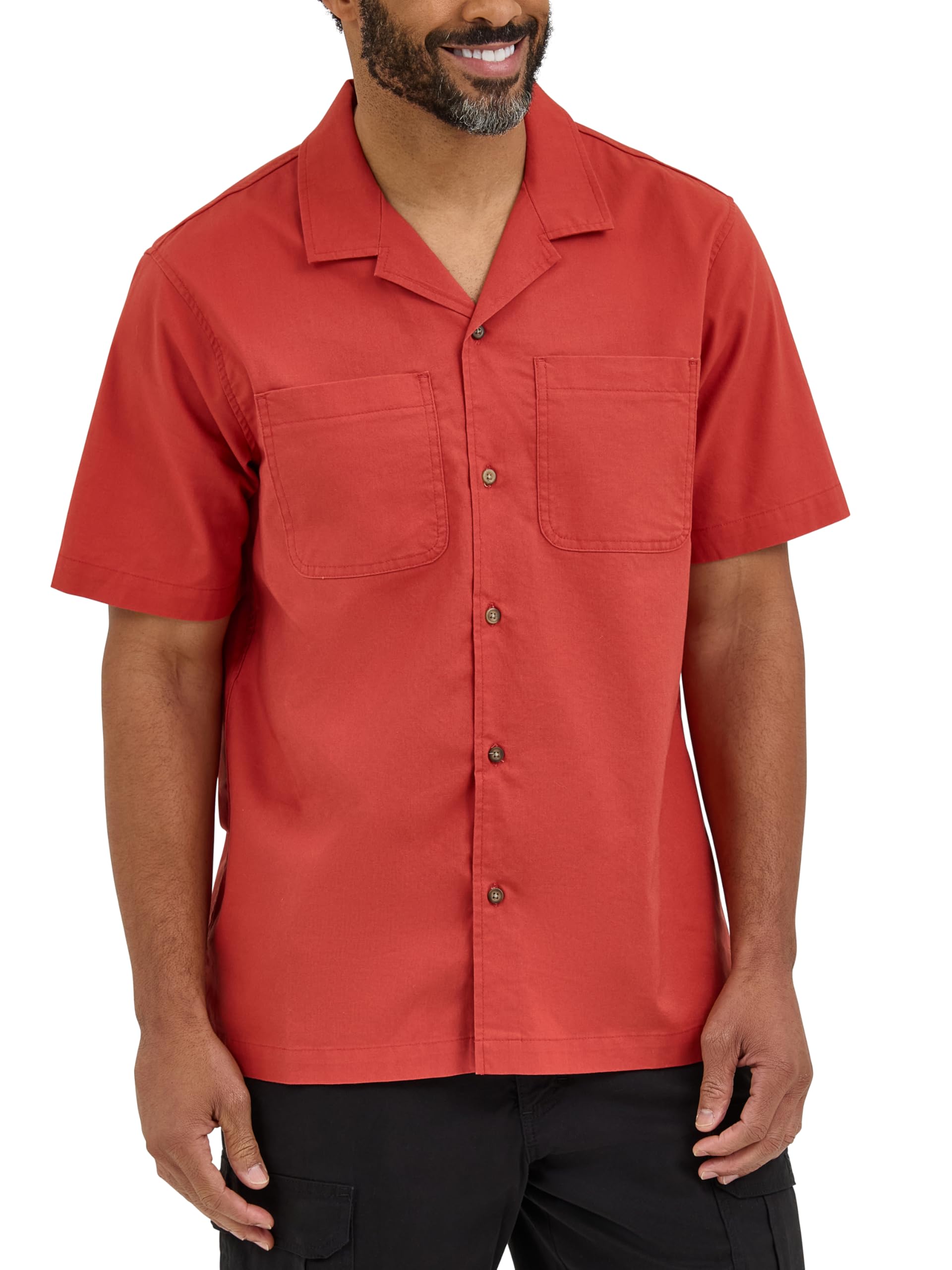 Wrangler Authentics Men's Short Sleeve Camp Shirt