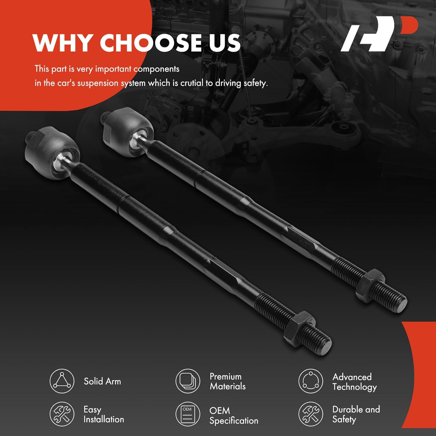 A-Premium 2 x Front Inner Tie Rod Ends, Compatible with Jeep MP Series Compass 2017 2018 2019 2020 2021