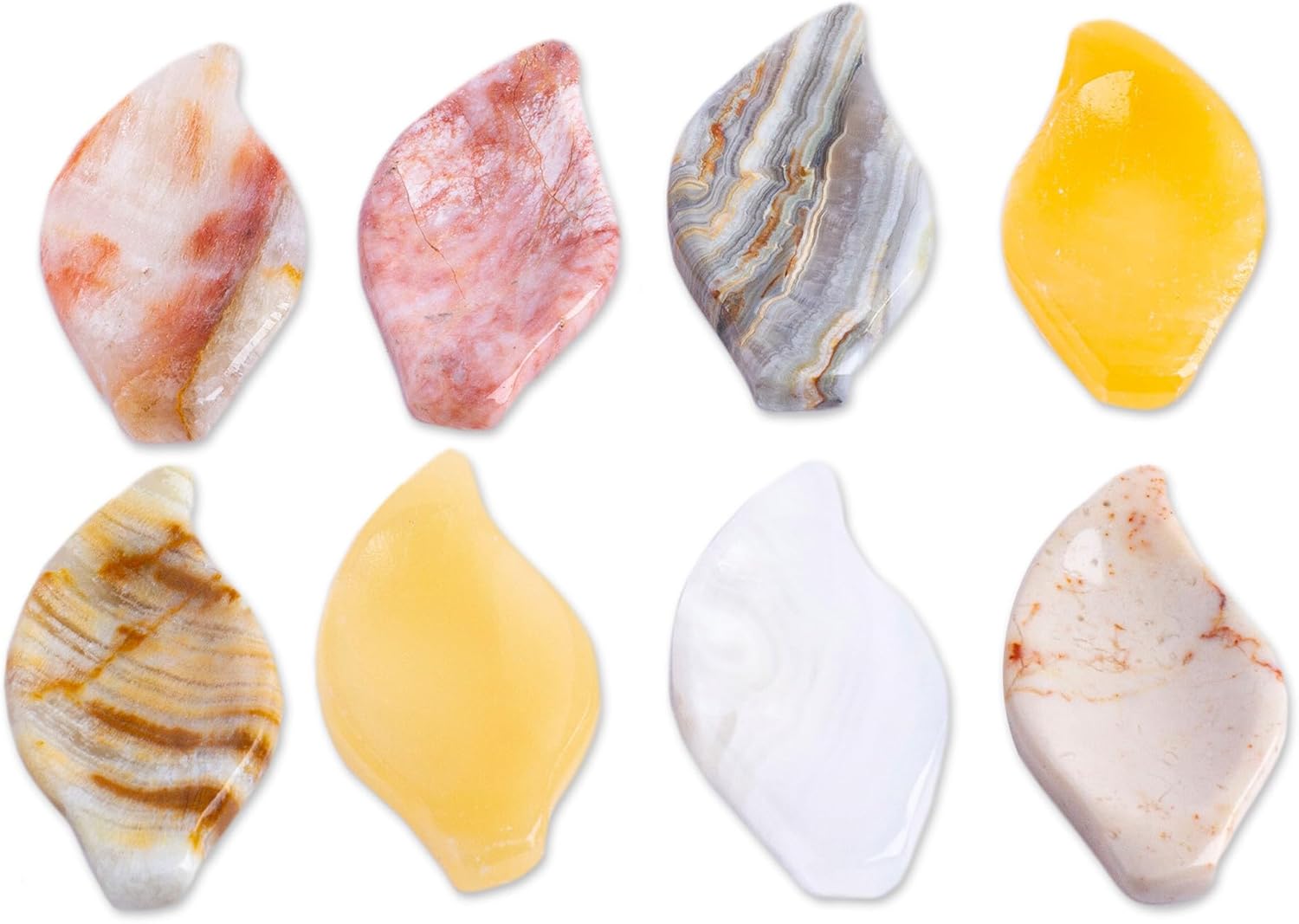 NOVICA Handmade Stressrelieving Stones Reclaimed Marble Pink Grey Decor Accessories Home Accents Gemstone [ 2.4in H x 1.4in W x 0.2in D] 'Dream Arrows'(Set of 2)
