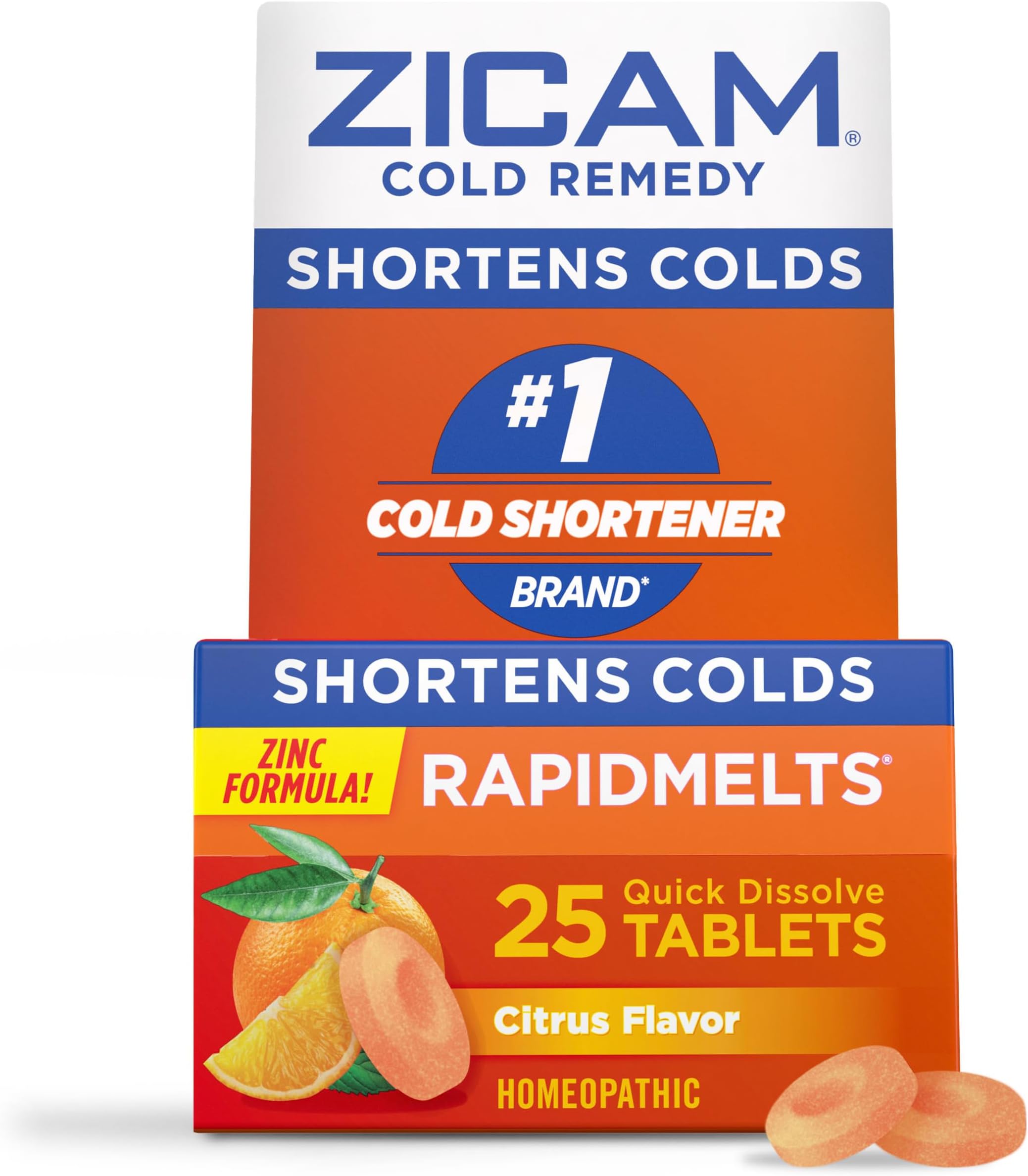 海外直送品Zicam Cold Remedy Rapidmelts With Vitamin C, Citrus 25 tabs by Zicam