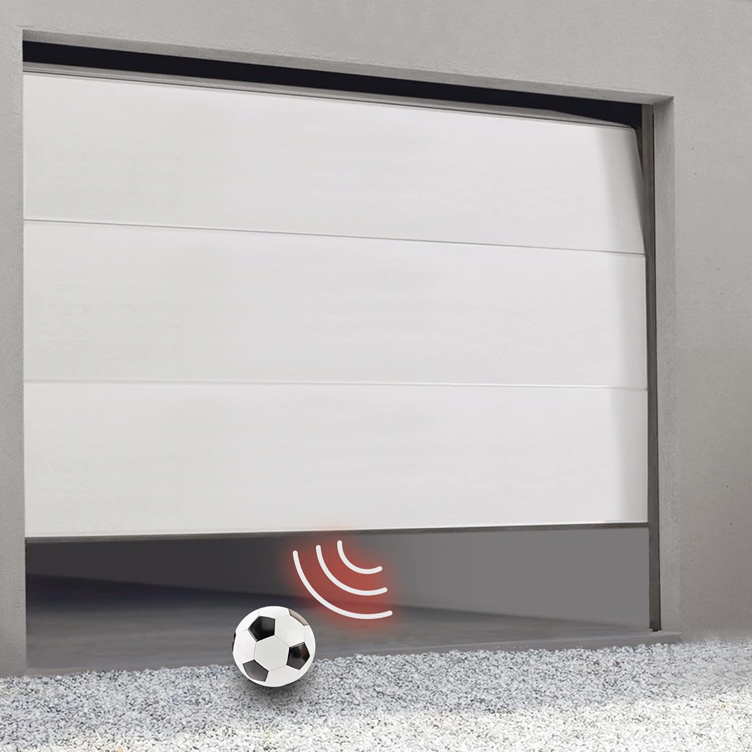 Garage door opener obstacle detection with soccer ball