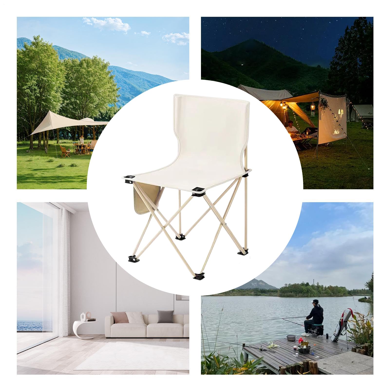 Chaise Pliante Matériel De Camping Robuste, Tabouret Pliable Portable