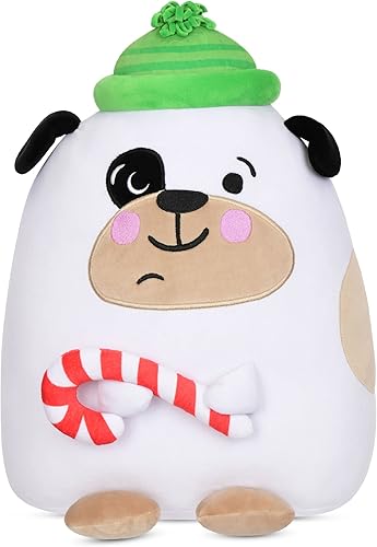 Miniatura 1 de iscream Peppermint Puppy - Almohada de forro polar más suave de 16 pulgadas con detalles bordados