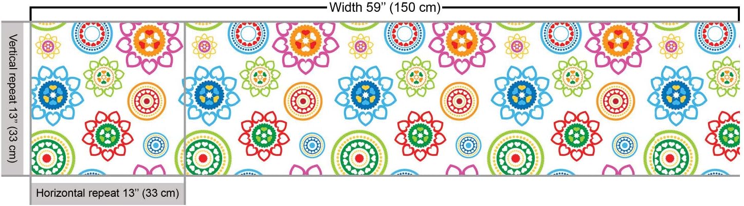 Ambesonne Modern Fabric by The Yard, Colorful Style Inspired Patterns with Flower Like Images Art, Decorative Fabric for Upholstery and Home Accents, 3 Yards, Green Orange