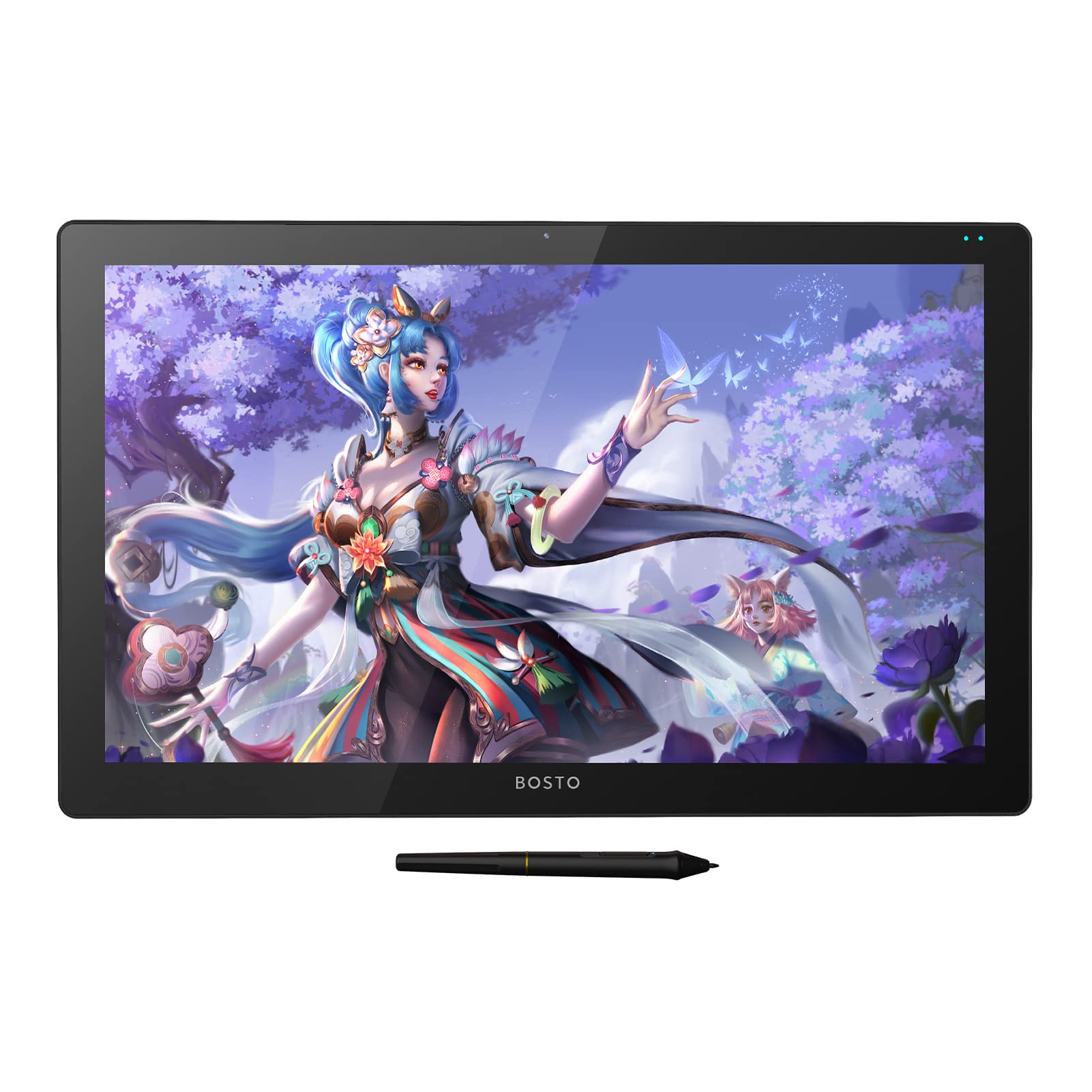 Cocoarm Tavoletta Grafica BOSTO X7 con Schermo Tavoletta Grafica IPS da 21,5 Pollici H 8192 Pressione 120 SRGB 8 Tasti di Scelta Rapida per l'insegnamento Online del Design Artistico Digitale