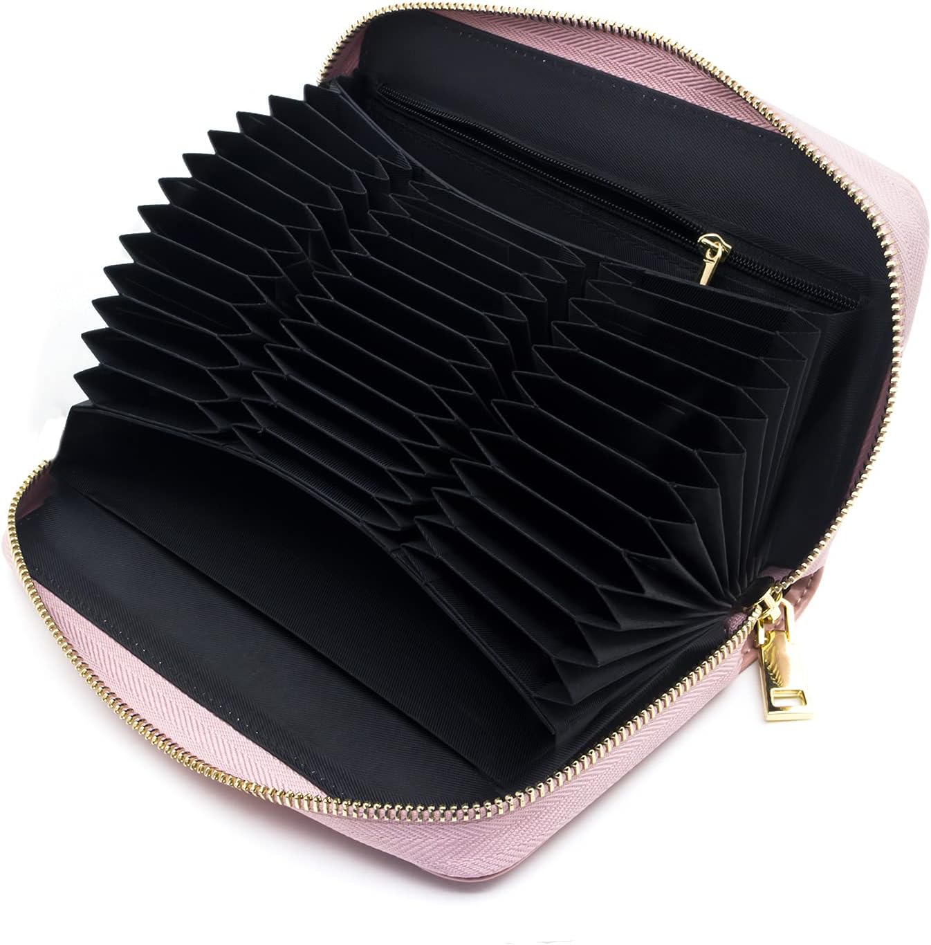 ANDOILT Genuine Leather Wallet for Women Men RFID Blocking Credit Card Holder Zipper Purse Cell Phone Handbag - Image 2