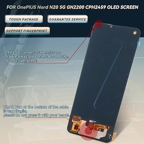 Miniatura 6 de Pantalla OLED para Oneplus Nord N20 5G Reemplazo de pantalla para Oneplus Nord N20 5G GN2200 CPH2459 Pantalla LCD Pantalla táctil Digitalizador