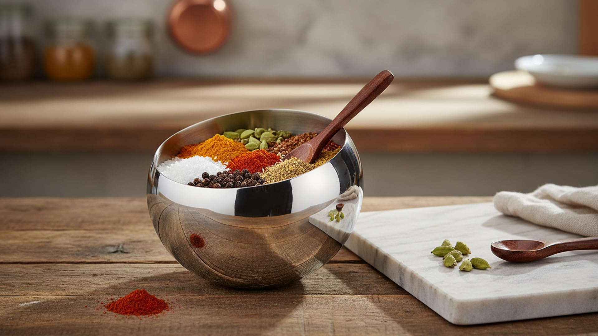 DARKFISH Stainless Steel Seasoning Bowl Oblique Condiment Hot Pot Restaurant Buffet Sugar Bowl Spicy Sauce Pot for Serving Sugar Pepper Salt Spice Kitchen Container 4