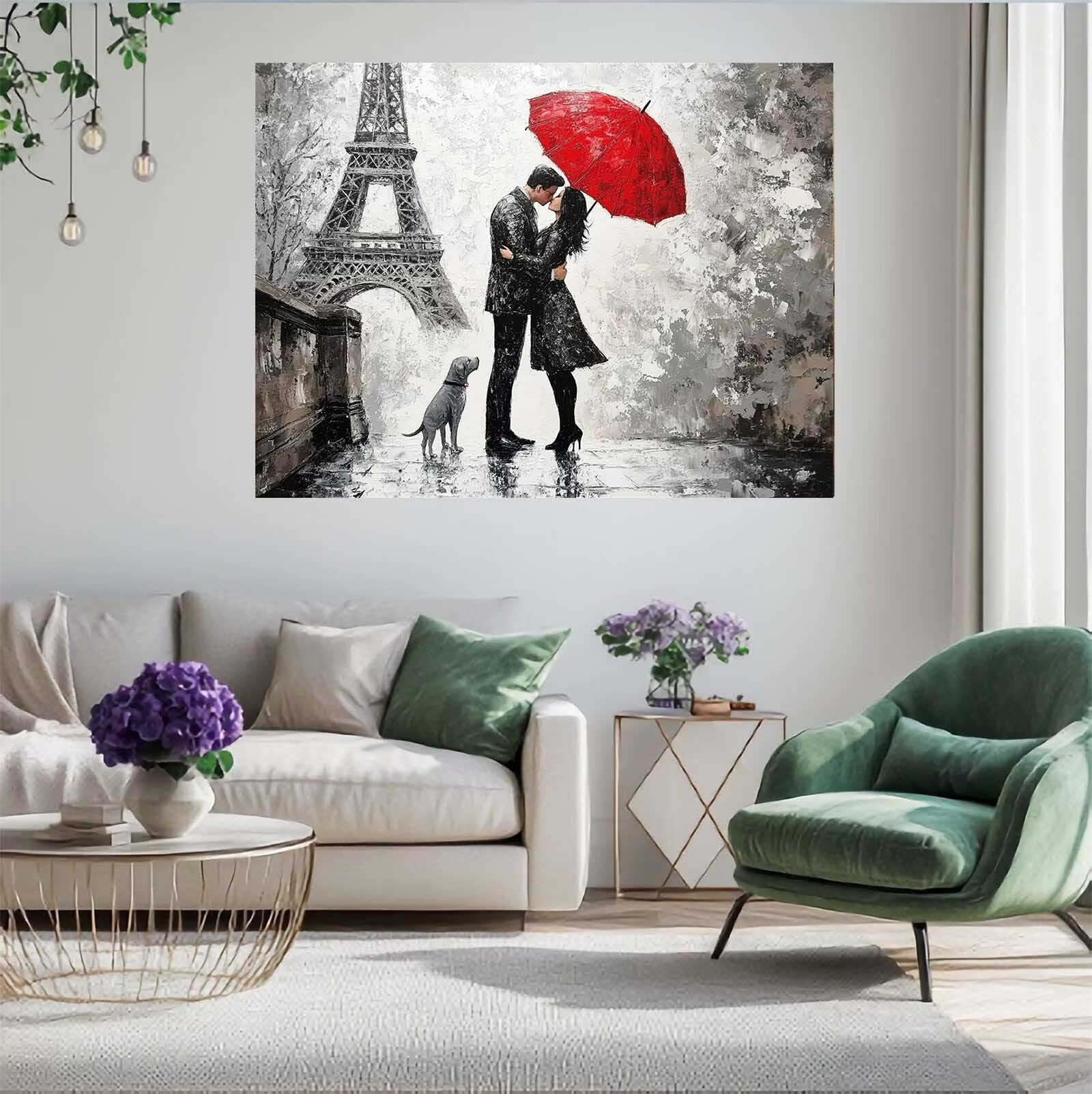 Tour Eiffel Puzzle 1000 Pièces Adultes Puzzle Amoureux Motif Design avec Emballage Cadeau pour Cadeau Femme,Activité Familiale Stimulante Débutants pour Decoration Chambre Murale Maison 75 x 50 cm -2Y