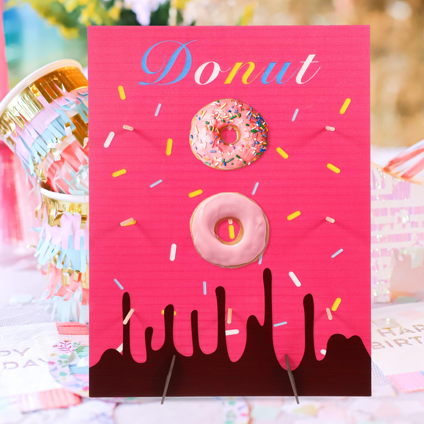 Soporte De Madera Para Donuts Expositor Dulce Para Fiestas y Cumpleaños Decoración De Mesa Para Bodas y Eventos Organizador De Rosquillas Cocina o Pastelería