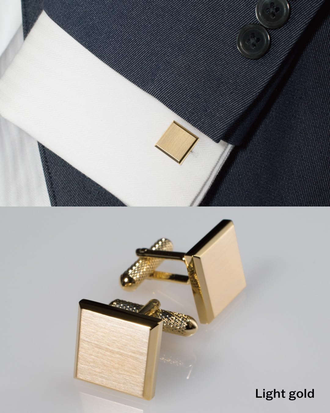 [TAVARAT] Cufflinks for Men cuff links mens Black Silver Light Gold Tps-166