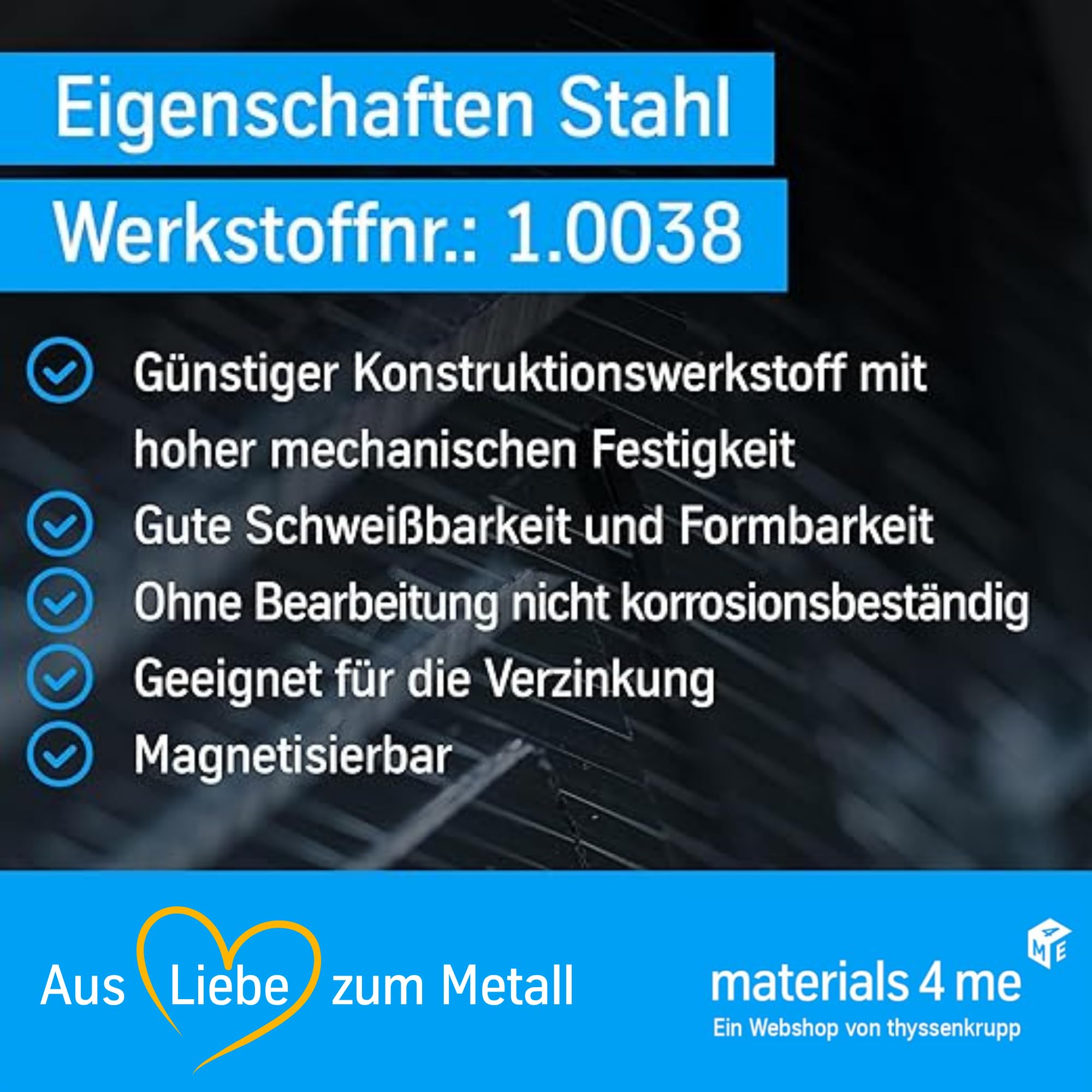 thyssenkrupp Stahl T-Profil 50x50x6 mm – 2000 mm Länge | T-Stahl | Werkstoff: S235JR | robust, gut schweißbar & vielseitig einsetzbar