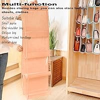 Vista 19 de AARAINBOW 1 Pack Hanging Handbag Purse Organizer for Closet, Hand Bag Organizer Holder 8 Pockets, Space Saving Wardrobe Purse Storage Organizer for