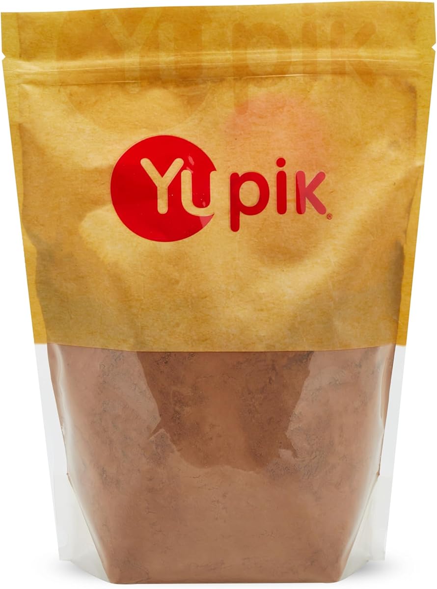 Yupik Natural Cocoa Powder 1kg, Gluten-Free, Vegan, Kosher, Aromatic, Unsweetened, Rich in Fiber, Protein & Antioxidants, Ideal for Desserts, Drinks & Savory Dishes