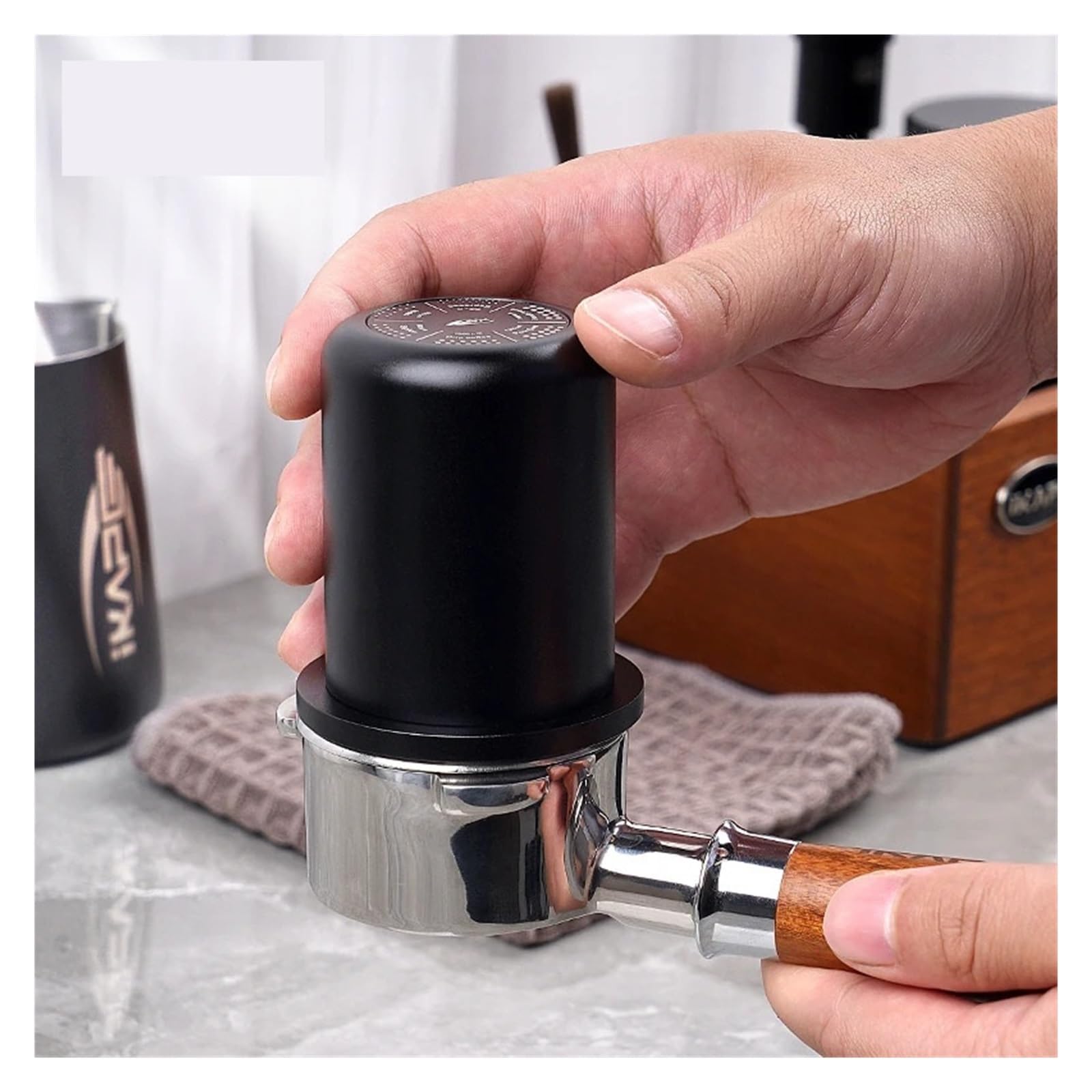 Espresso-Dosierbecher, Kompatibel Mit Allen 51–58 Mm Siebträgern, Espresso-Kaffeezubehör, Aus Aluminium(Black 51-54mm)