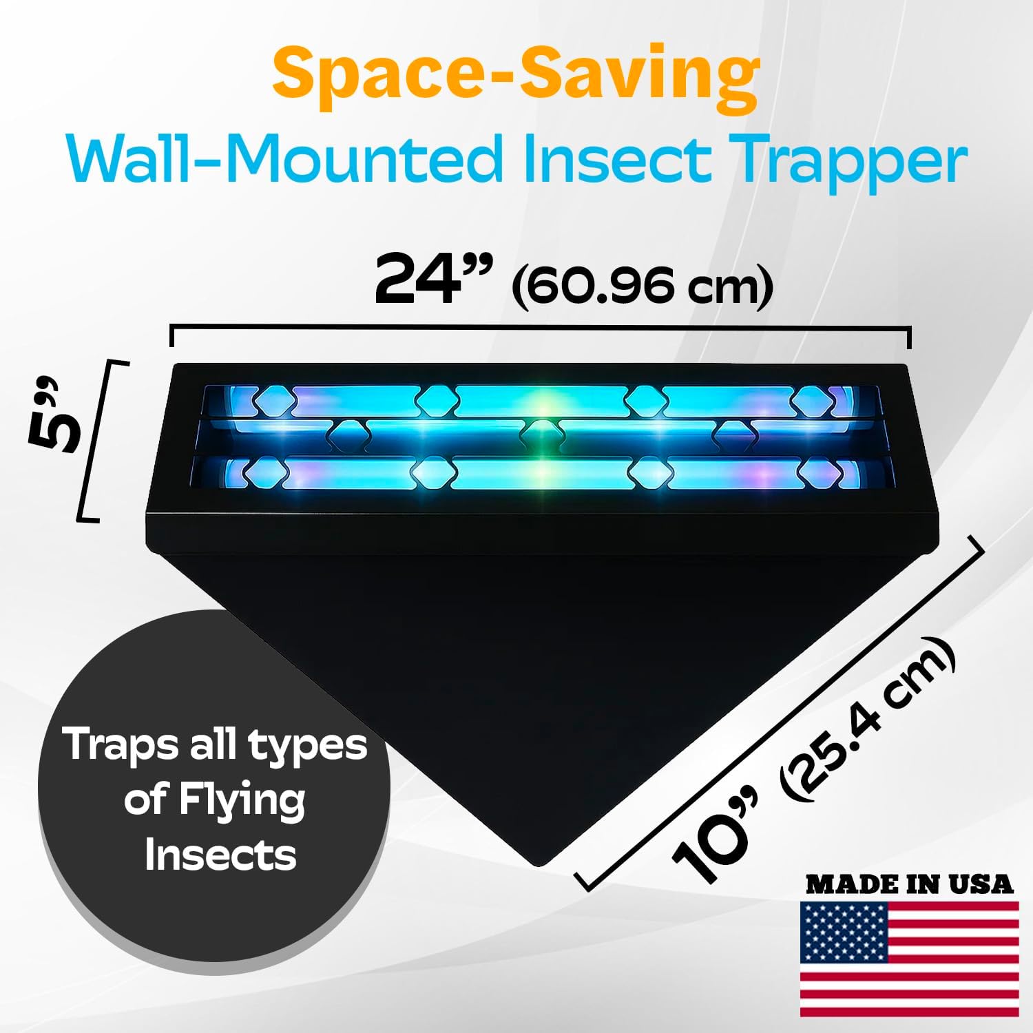 Gardner WS-95 Indoor Fly Trap with Proprietary LED, Decorative Wall Sconce Fly Light -40,000 Hour Rated Bulb, No Zap and Smell, Built to Last for Restaurants and Cafes, Made in USA for Commercial Use